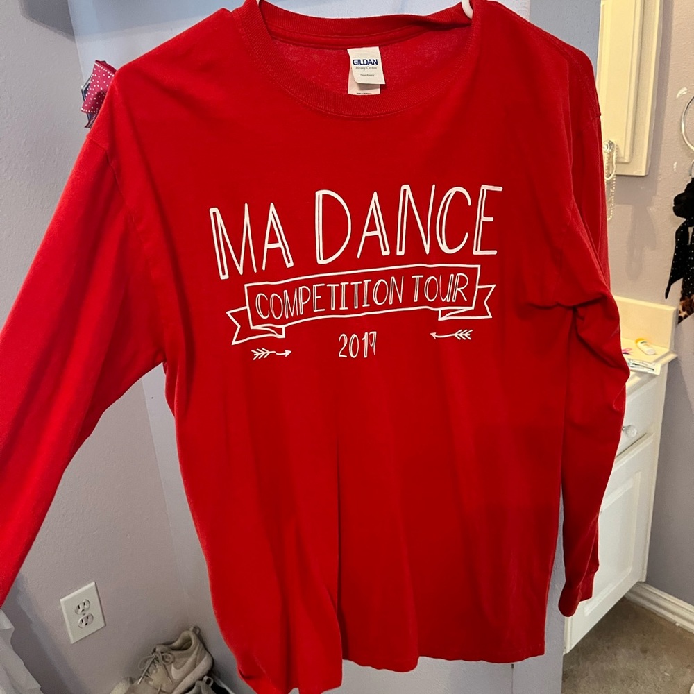 red sweatshirt